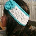 Headband, Turquoise, White,..