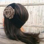 Flower Headband, Black, Hip..