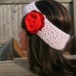 Crochet Headband, Pink, Flo..
