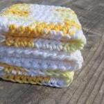 Yellow/White Dish Cloth Set..